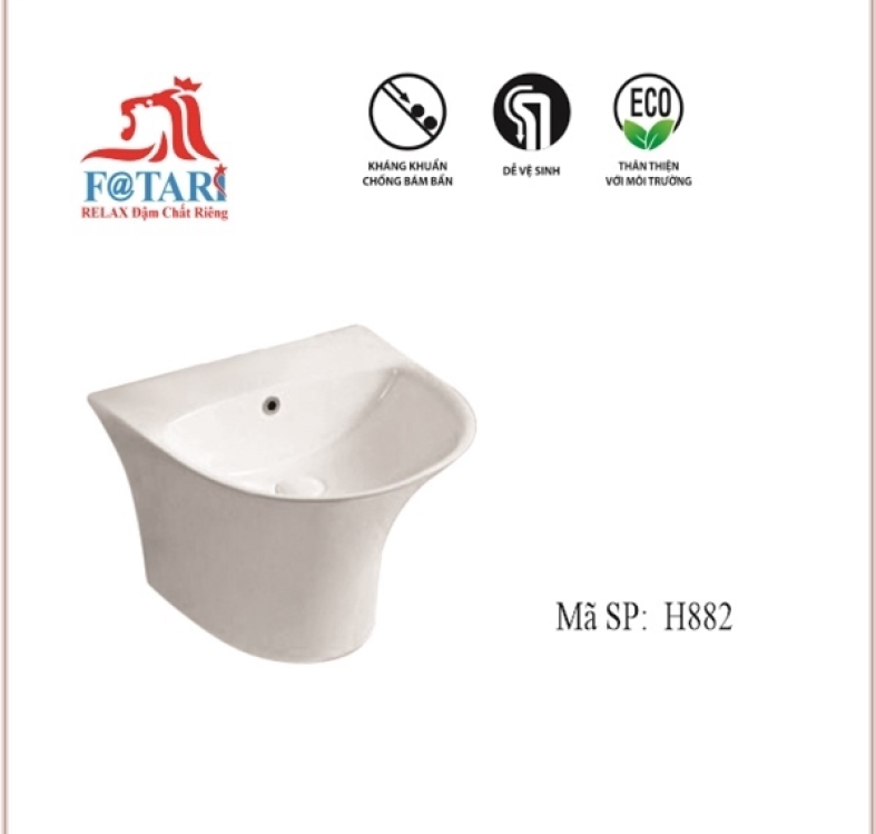 H882- LAVABO LIỀN KHỐI - BỘ