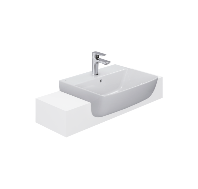 Chậu Rửa Mặt Lavabo Inax AL-345V Bán Âm Aqua Ceramic