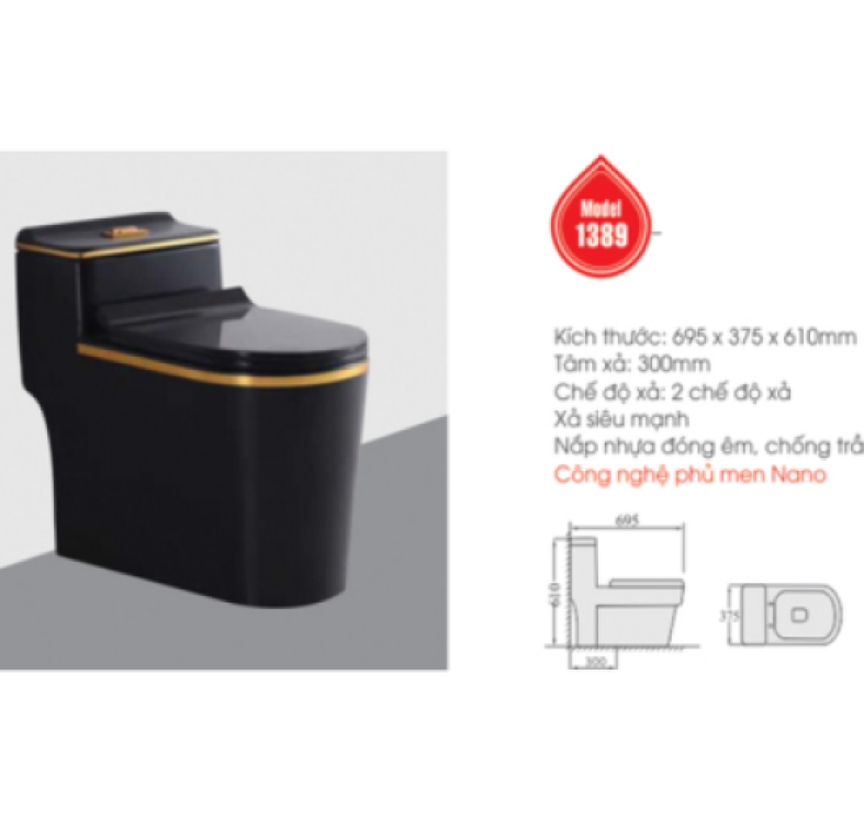 Bồn cầu 1 Khối Fotari 1389