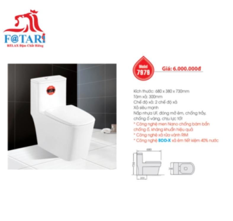 BỒN CẦU 1 KHỐI FOTARI-7979