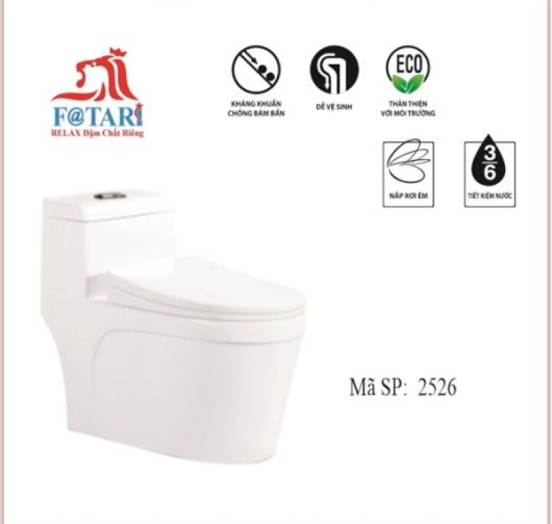 BỒN CẦU SỨ 1 KHỐI FOTARI F2526 - Bộ