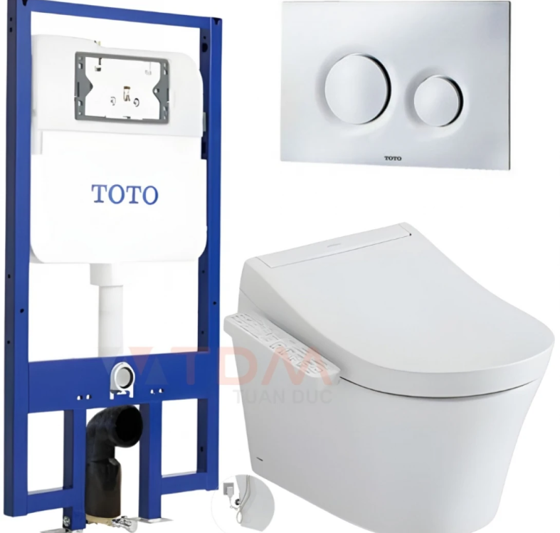 Bồn Cầu TOTO CW553/TCF33320GAA/WH172A/MB174P#SS Nắp Điện Tử Treo Tường