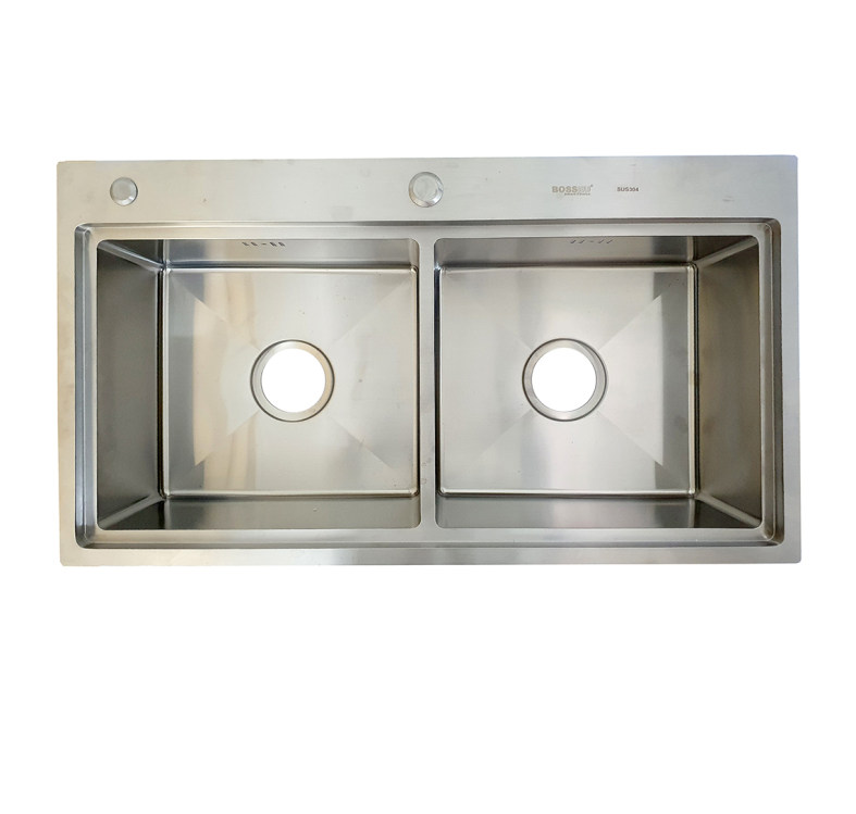 Chậu rửa chén bát 2 cân BossEU BS8245CK2