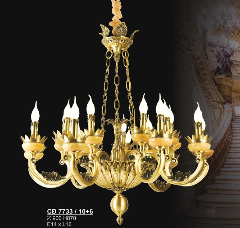 Đèn chùm đồng Sano Ø900*H870 - E14*16