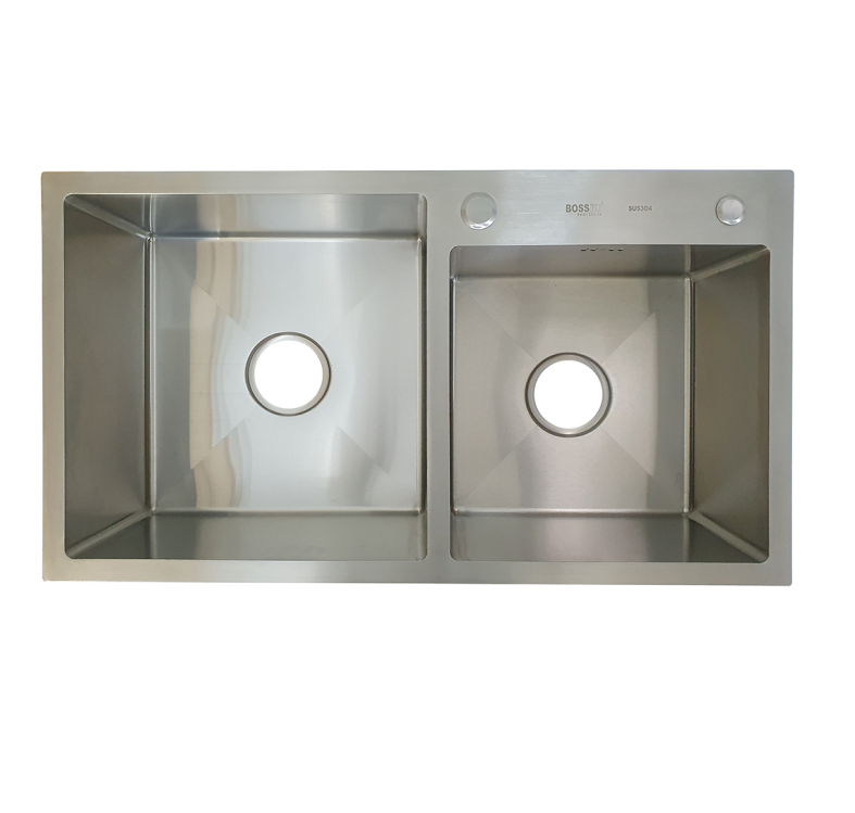 Chậu rửa chén bát 2 hố lệch BossEU BS8245L1