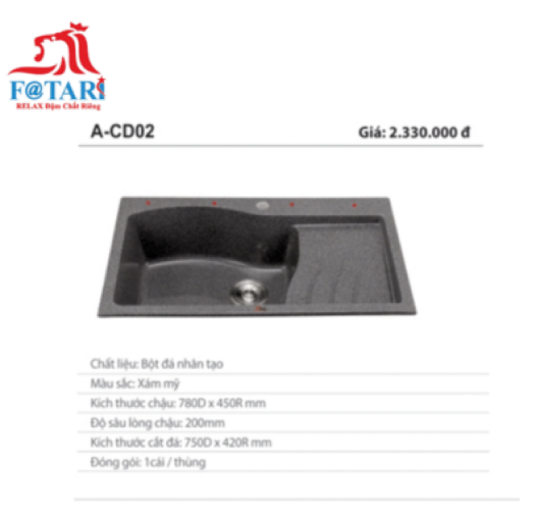 Chậu rửa chén inox A-CD04