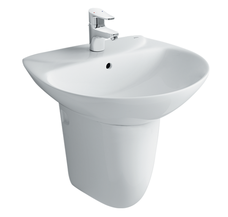 Chậu Rửa Lavabo Inax L-285V Treo Tường Kèm Chân Chậu Ngắn L-288VC (L-285V/L-288VC)