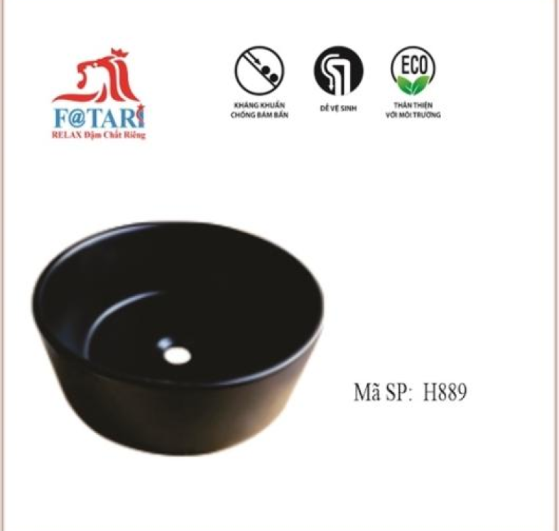 H889- LAVABO MÀU ĐEN