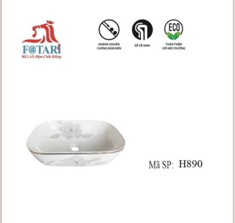 H890- LAVABO BÔNG HOA - BỘ