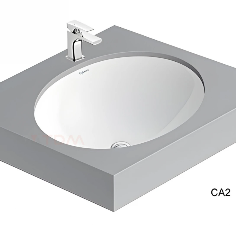 Chậu Rửa Mặt Lavabo Viglacera CA2 Âm Bàn