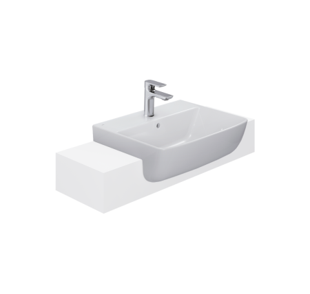 Chậu Rửa Mặt Lavabo Inax AL-345V Bán Âm Aqua Ceramic
