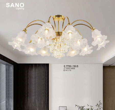 Đèn chùm pha lê nến Sano Ø1020*H400 - E14*15