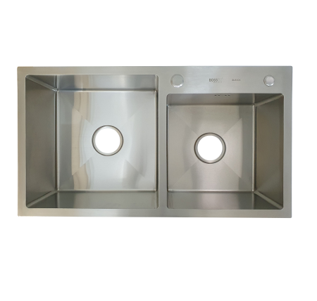 Chậu rửa chén bát 2 hố lệch BossEU BS7843 CS1
