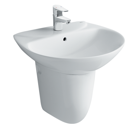 Chậu Rửa Lavabo Inax L-285V Treo Tường Kèm Chân Chậu Ngắn L-288VC (L-285V/L-288VC)