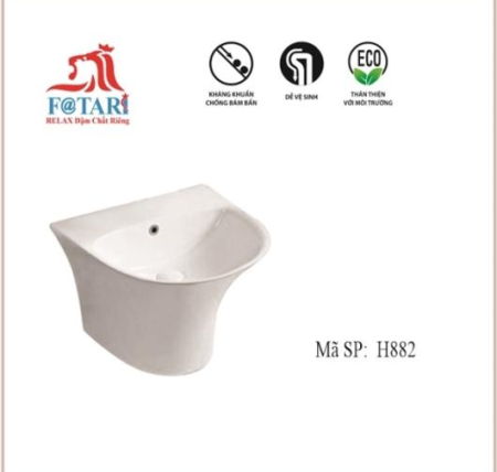 H882- LAVABO LIỀN KHỐI - BỘ